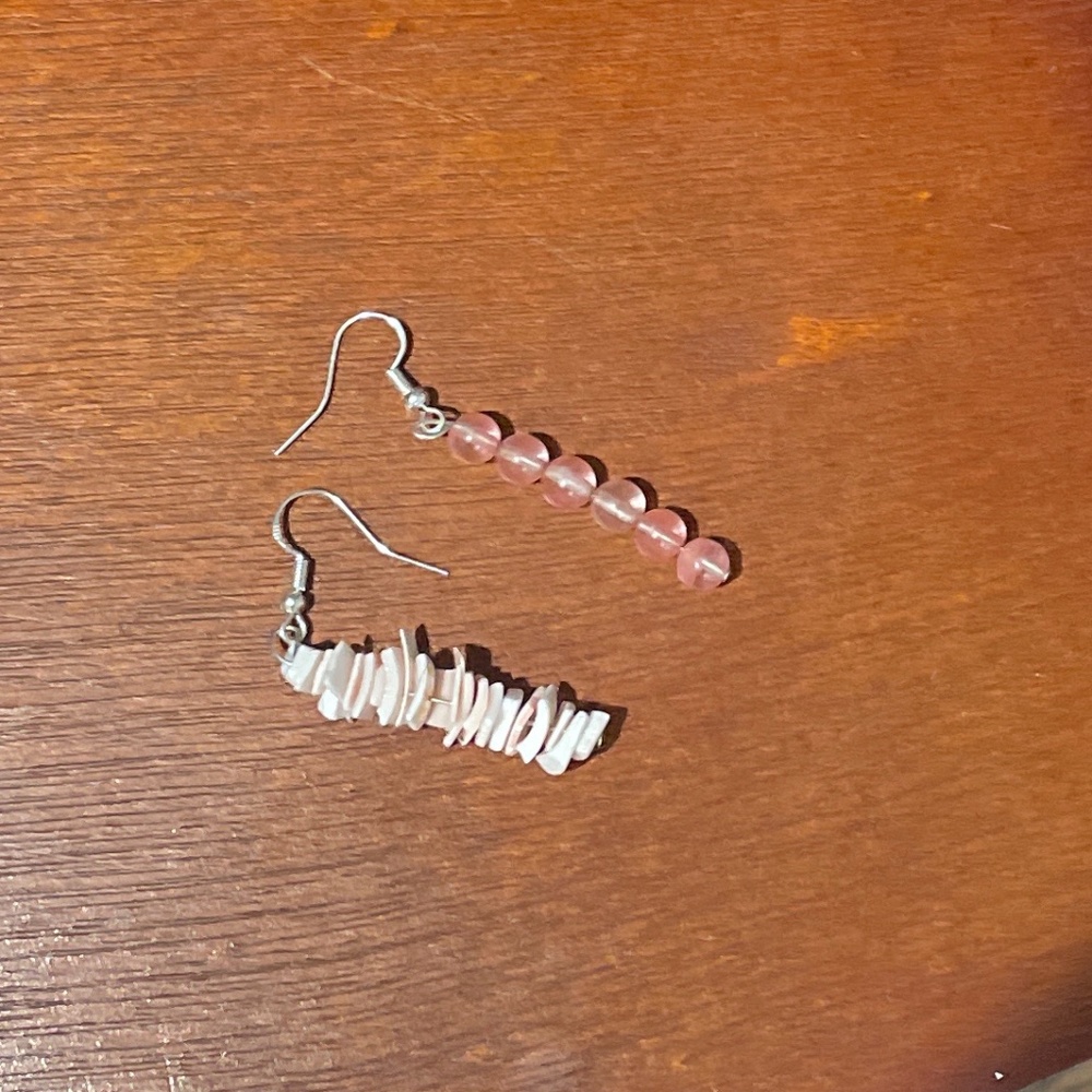 Pink By The Beach Handmade Earrings